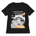 I Require Snacks Women S V Neck Tee V Neck T Shirt Clean Design