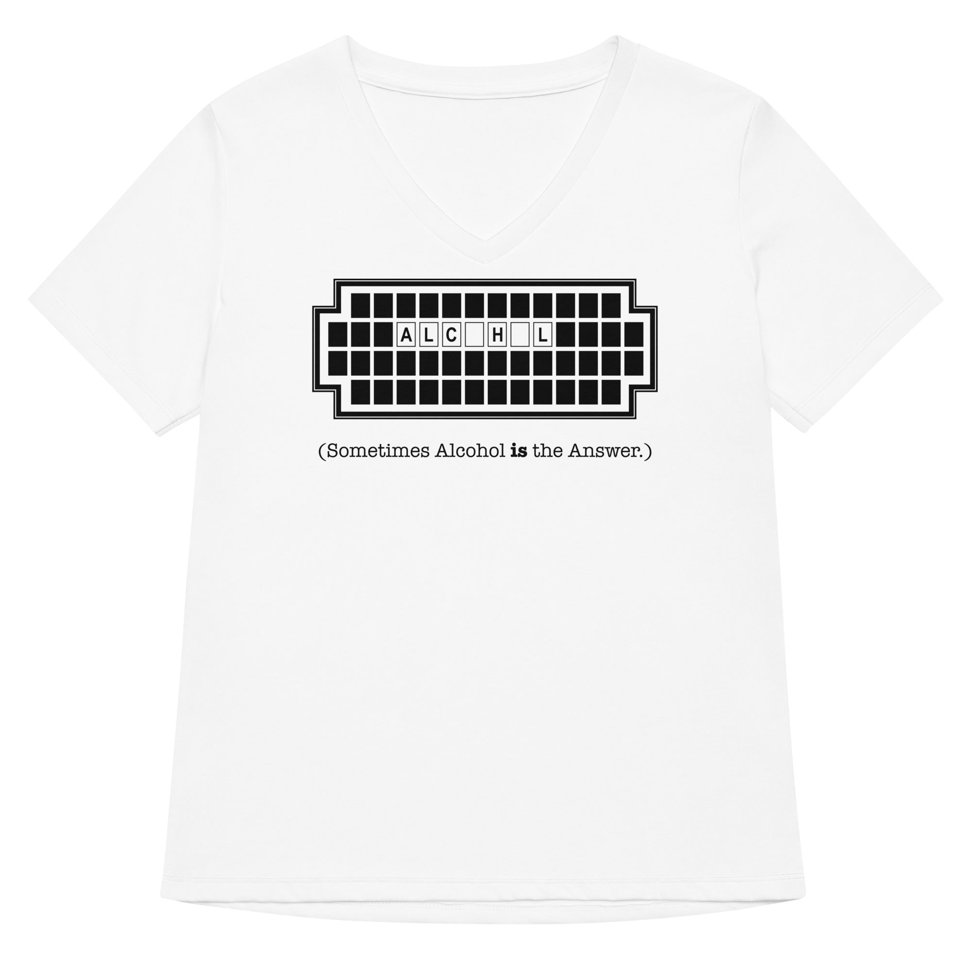 Alcohol Is The Answer Women S V Neck Tee V Neck T Shirt US Trend