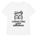 Silently Correcting Your Grammar Women S V Neck Tee V Neck T Shirt Minimal Style
