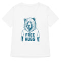 Free Hugs Bear Women S V Neck Tee V Neck T Shirt US Trend