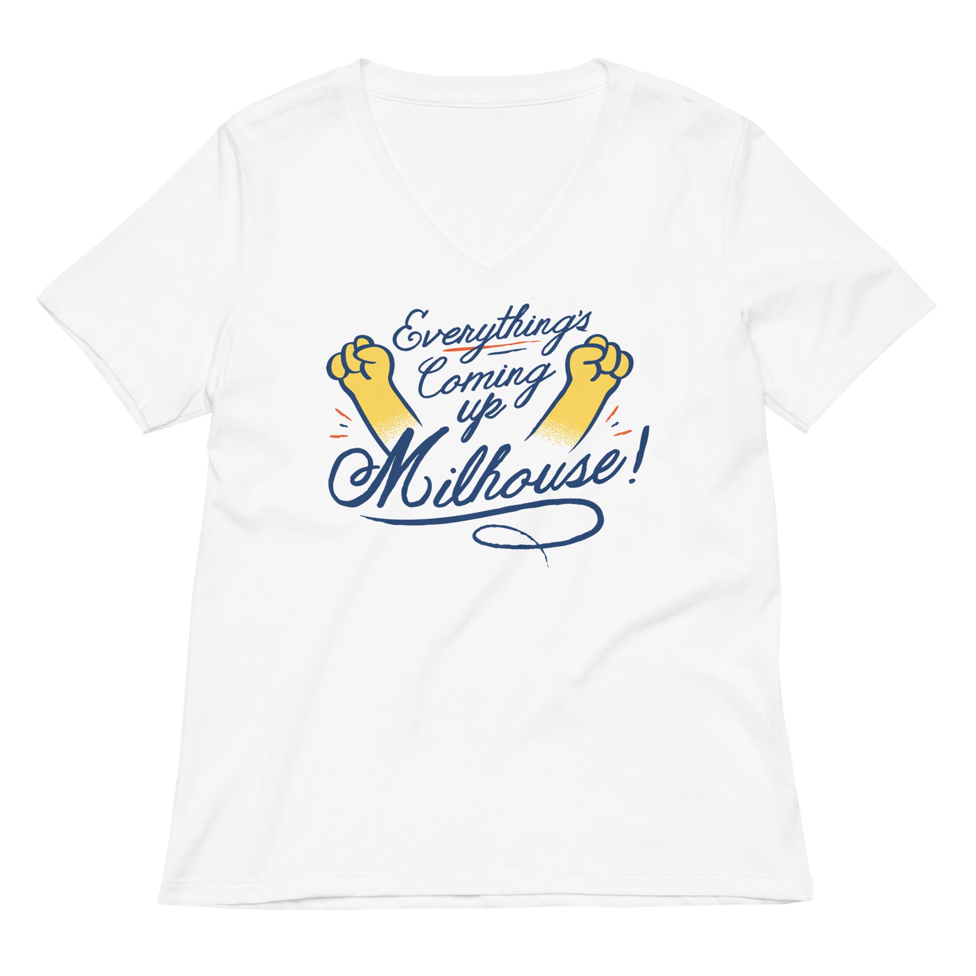Everything S Coming Up Milhouse Women V Neck Tee V Neck T Shirt US Trend