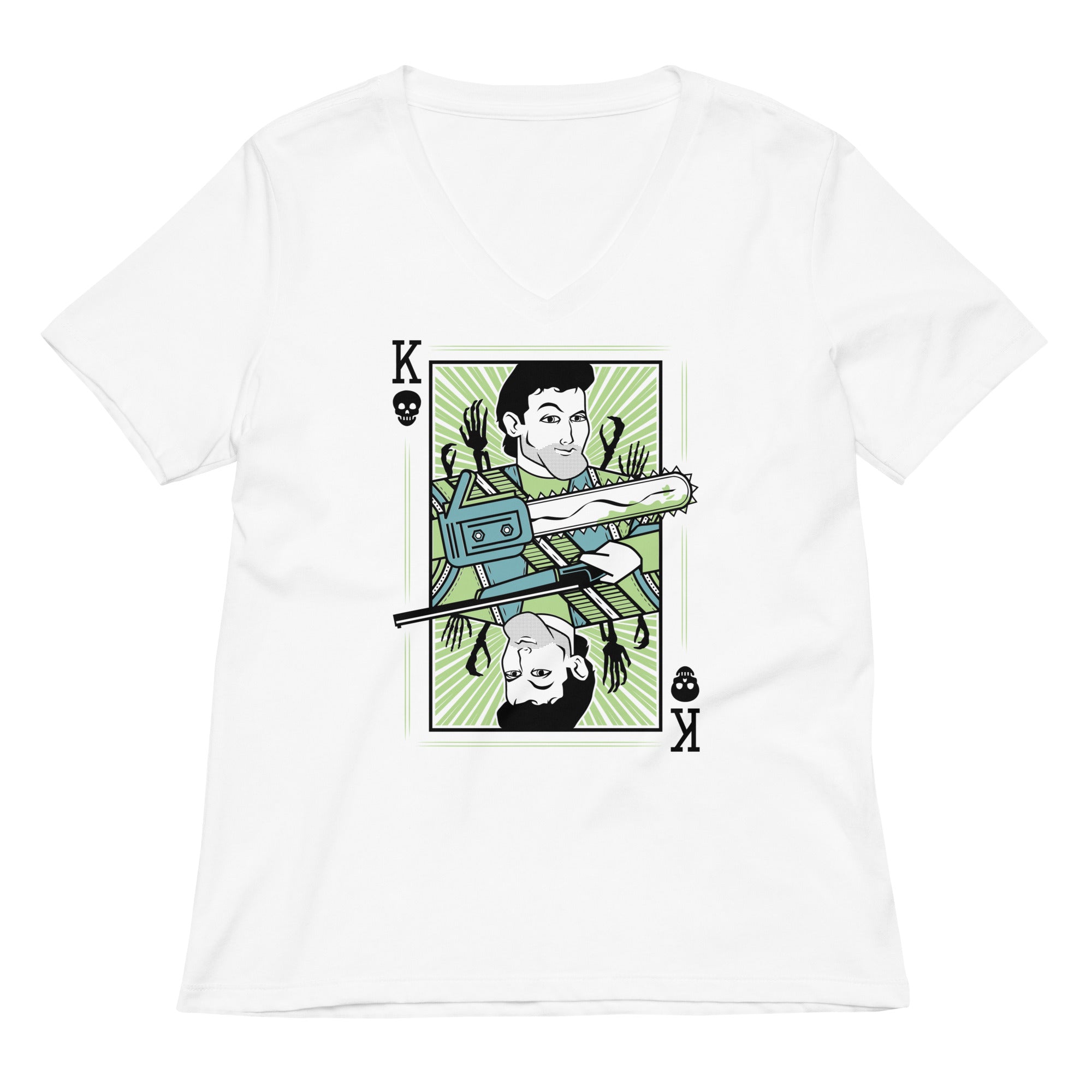 King Ash Women S V Neck Tee V Neck T Shirt Clean Design