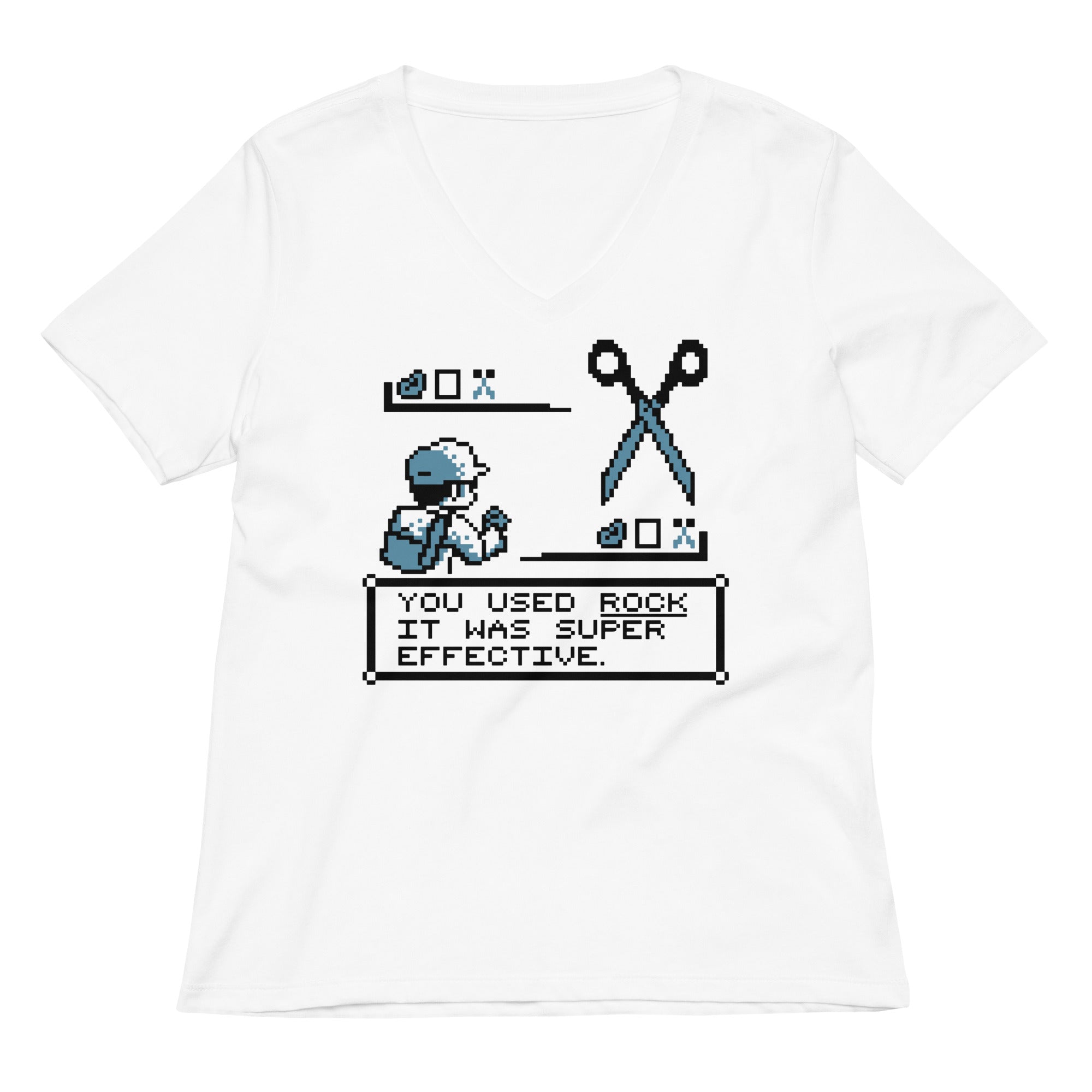 Rock Paper Scissors Battle Women S V Neck Tee V Neck T Shirt Everyday Wear